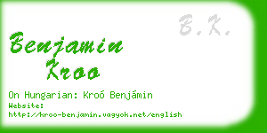 benjamin kroo business card